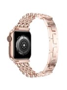 For Apple Watch 10 46mm / Ultra 2 / Ultra 49mm / 9 8 7 45mm / SE (2023) SE (2022) SE 6 5 4 44mm / 3 2 1 42mm Stylish Zinc Alloy Watch Strap - Rose Gold