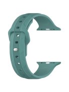 For Apple Watch 10 46mm / Ultra 2 / Ultra 49mm / 9 8 7 45mm / SE (2023) SE (2022) SE 6 5 4 44mm / 3 2 1 42mm Texture Silicone Watch Band - Green