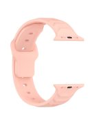 For Apple Watch 10 46mm / Ultra 2 / Ultra 49mm / 9 8 7 45mm / SE (2023) SE (2022) SE 6 5 4 44mm / 3 2 1 42mm Texture Silicone Watch Band - Retro Rose