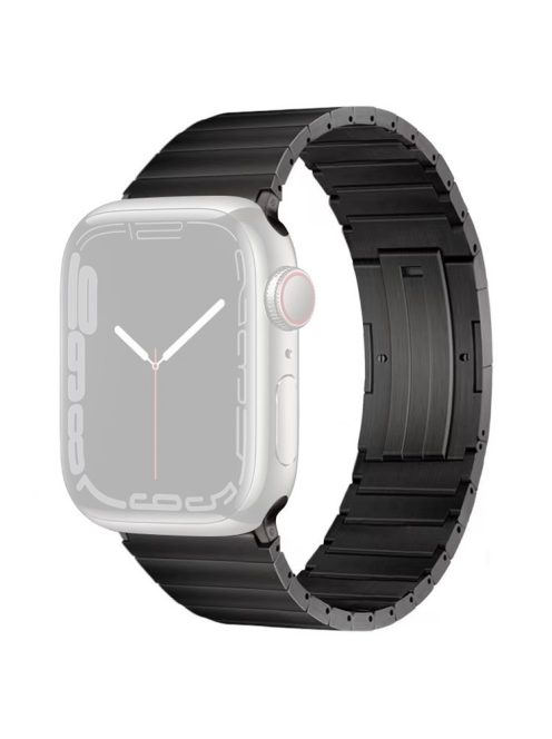 For Apple Watch 10 46mm / Ultra 2 / Ultra 49mm / 9 8 7 45mm / SE (2023) SE (2022) SE 6 5 4 44mm / 3 2 1 42mm Titanium Alloy Metal Strap  - Black