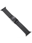 For Apple Watch 10 46mm / Ultra 2 / Ultra 49mm / 9 8 7 45mm / SE (2023) SE (2022) SE 6 5 4 44mm / 3 2 1 42mm Titanium Alloy Strap Turtleback Clasp - Black