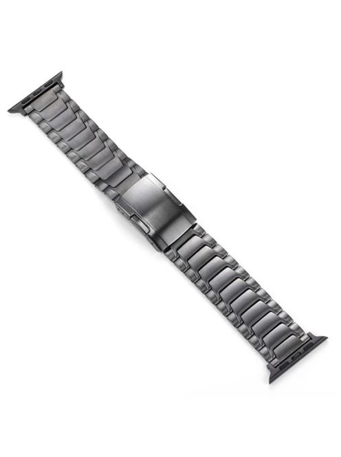 For Apple Watch 10 46mm / Ultra 2 / Ultra 49mm / 9 8 7 45mm / SE (2023) SE (2022) SE 6 5 4 44mm / 3 2 1 42mm Titanium Alloy Strap Turtleback Clasp - Grey