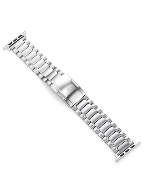 For Apple Watch 10 46mm / Ultra 2 / Ultra 49mm / 9 8 7 45mm / SE (2023) SE (2022) SE 6 5 4 44mm / 3 2 1 42mm Titanium Alloy Strap Turtleback Clasp - Silver