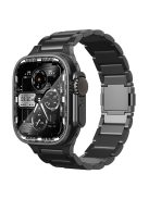 For Apple Watch 10 46mm / Ultra 2 / Ultra 49mm / 9 8 7 45mm / SE (2023) SE (2022) SE 6 5 4 44mm / 3 2 1 42mm Titanium Steel Band Magnetic Strap - Black