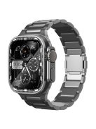 For Apple Watch 10 46mm / Ultra 2 / Ultra 49mm / 9 8 7 45mm / SE (2023) SE (2022) SE 6 5 4 44mm / 3 2 1 42mm Titanium Steel Band Magnetic Strap - Grey