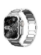 For Apple Watch 10 46mm / Ultra 2 / Ultra 49mm / 9 8 7 45mm / SE (2023) SE (2022) SE 6 5 4 44mm / 3 2 1 42mm Titanium Steel Band Magnetic Strap - Silver