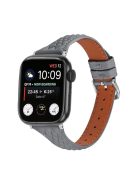 For Apple Watch 10 46mm / Ultra 2 / Ultra 49mm / 9 8 7 45mm / SE (2023) SE (2022) SE 6 5 4 44mm / 3 2 1 42mm Top-Layer Cow Leather Watch Strap - Grey