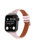 For Apple Watch 10 46mm / Ultra 2 / Ultra 49mm / 9 8 7 45mm / SE (2023) SE (2022) SE 6 5 4 44mm / 3 2 1 42mm Top-Layer Cow Leather Watch Strap - Pink