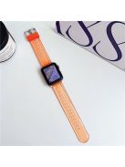 For Apple Watch 10 46mm / Ultra 2 / Ultra 49mm / 9 8 7 45mm / SE (2023) SE (2022) SE 6 5 4 44mm / 3 2 1 42mm TPU Clear Watch Band - Transparent Orange