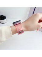 For Apple Watch 10 46mm / Ultra 2 / Ultra 49mm / 9 8 7 45mm / SE (2023) SE (2022) SE 6 5 4 44mm / 3 2 1 42mm TPU Clear Watch Band - Transparent Pink