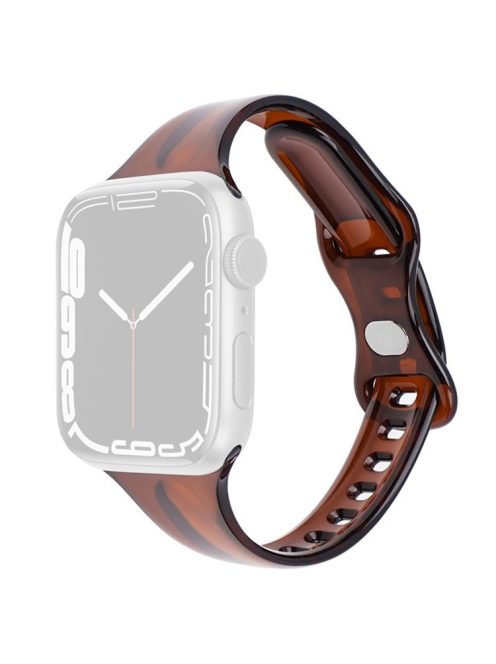 For Apple Watch 10 46mm / Ultra 2 / Ultra 49mm / 9 8 7 45mm / SE (2023) SE (2022) SE 6 5 4 44mm / 3 2 1 42mm TPU Watch Strap - Brown