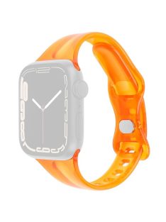   For Apple Watch 10 46mm / Ultra 2 / Ultra 49mm / 9 8 7 45mm / SE (2023) SE (2022) SE 6 5 4 44mm / 3 2 1 42mm TPU Watch Strap - Orange