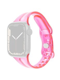   For Apple Watch 10 46mm / Ultra 2 / Ultra 49mm / 9 8 7 45mm / SE (2023) SE (2022) SE 6 5 4 44mm / 3 2 1 42mm TPU Watch Strap - Pink