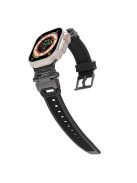 For Apple Watch 10 46mm / Ultra 2 / Ultra 49mm / 9 8 7 45mm / SE (2023) SE (2022) SE 6 5 4 44mm / 3 2 1 42mm TPU Wrist Strap - Black+Black