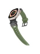 For Apple Watch 10 46mm / Ultra 2 / Ultra 49mm / 9 8 7 45mm / SE (2023) SE (2022) SE 6 5 4 44mm / 3 2 1 42mm TPU Wrist Strap - Green+Black