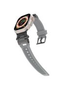 For Apple Watch 10 46mm / Ultra 2 / Ultra 49mm / 9 8 7 45mm / SE (2023) SE (2022) SE 6 5 4 44mm / 3 2 1 42mm TPU Wrist Strap - Grey+Black