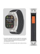 For Apple Watch 10 46mm / Ultra 2 / Ultra 49mm / 9 8 7 45mm / SE (2023) SE (2022) SE 6 5 4 44mm / 3 2 1 42mm Trail Loop Nylon Strap - Black+Grey