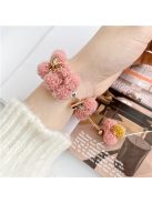 For Apple Watch 10 46mm / Ultra 2 / Ultra 49mm / 9 8 7 45mm / SE (2023) SE (2022) SE 6 5 4 44mm / 3 2 1 42mm Velvet Cotton Bracelet Wrist Strap - Pink