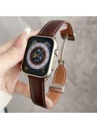 For Apple Watch 10 46mm / Ultra 2 / Ultra 49mm / 9 8 7 45mm / SE (2023) SE (2022) SE 6 5 4 44mm / 3 2 1 42mm Vintage Watch Strap - Waxy Coffee