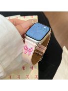 For Apple Watch 10 46mm / Ultra 2 / Ultra 49mm / 9 8 7 45mm / SE (2023) SE (2022) SE 6 5 4 44mm / 3 2 1 42mm Watch Band Bowknot Decor - Gradient Light Pink