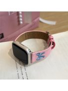 For Apple Watch 10 46mm / Ultra 2 / Ultra 49mm / 9 8 7 45mm / SE (2023) SE (2022) SE 6 5 4 44mm / 3 2 1 42mm Watch Band Bowknot Decor - Gradient Pink