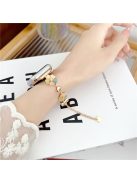 For Apple Watch 10 46mm / Ultra 2 / Ultra 49mm / 9 8 7 45mm / SE (2023) SE (2022) SE 6 5 4 44mm / 3 2 1 42mm Watch Band Chain Style Strap - Colorful+Gold