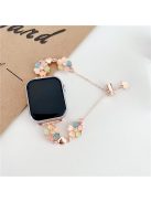 For Apple Watch 10 46mm / Ultra 2 / Ultra 49mm / 9 8 7 45mm / SE (2023) SE (2022) SE 6 5 4 44mm / 3 2 1 42mm Watch Band Chain Style Strap - Colorful+Rose Gold