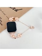 For Apple Watch 10 46mm / Ultra 2 / Ultra 49mm / 9 8 7 45mm / SE (2023) SE (2022) SE 6 5 4 44mm / 3 2 1 42mm Watch Band Chain Style Strap - Rose Gold