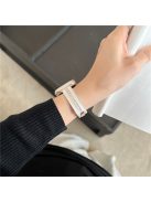 For Apple Watch 10 46mm / Ultra 2 / Ultra 49mm / 9 8 7 45mm / SE (2023) SE (2022) SE 6 5 4 44mm / 3 2 1 42mm Watch Band Epoxy Metal Strap - Starlight+White