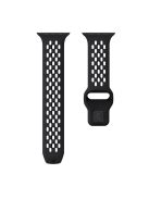 For Apple Watch 10 46mm / Ultra 2 / Ultra 49mm / 9 8 7 45mm / SE (2023) SE (2022) SE 6 5 4 44mm / 3 2 1 42mm Watch Band Fluoro Rubber Wrist Strap - Black