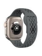 For Apple Watch 10 46mm / Ultra 2 / Ultra 49mm / 9 8 7 45mm / SE (2023) SE (2022) SE 6 5 4 44mm / 3 2 1 42mm Watch Band Fluoro Rubber Wrist Strap - Dark Grey