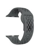 For Apple Watch 10 46mm / Ultra 2 / Ultra 49mm / 9 8 7 45mm / SE (2023) SE (2022) SE 6 5 4 44mm / 3 2 1 42mm Watch Band Fluoro Rubber Wrist Strap - Dark Grey