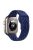 For Apple Watch 10 46mm / Ultra 2 / Ultra 49mm / 9 8 7 45mm / SE (2023) SE (2022) SE 6 5 4 44mm / 3 2 1 42mm Watch Band Fluoro Rubber Wrist Strap - Midnight Blue