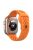 For Apple Watch 10 46mm / Ultra 2 / Ultra 49mm / 9 8 7 45mm / SE (2023) SE (2022) SE 6 5 4 44mm / 3 2 1 42mm Watch Band Fluoro Rubber Wrist Strap - Orange