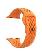 For Apple Watch 10 46mm / Ultra 2 / Ultra 49mm / 9 8 7 45mm / SE (2023) SE (2022) SE 6 5 4 44mm / 3 2 1 42mm Watch Band Fluoro Rubber Wrist Strap - Orange