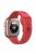 For Apple Watch 10 46mm / Ultra 2 / Ultra 49mm / 9 8 7 45mm / SE (2023) SE (2022) SE 6 5 4 44mm / 3 2 1 42mm Watch Band Fluoro Rubber Wrist Strap - Red