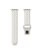 For Apple Watch 10 46mm / Ultra 2 / Ultra 49mm / 9 8 7 45mm / SE (2023) SE (2022) SE 6 5 4 44mm / 3 2 1 42mm Watch Band Fluoro Rubber Wrist Strap - Starlight