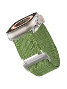 For Apple Watch 10 46mm / Ultra 2 / Ultra 49mm / 9 8 7 45mm / SE (2023) SE (2022) SE 6 5 4 44mm / 3 2 1 42mm Watch Band Nylon Loop Strap - Army Green