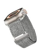 For Apple Watch 10 46mm / Ultra 2 / Ultra 49mm / 9 8 7 45mm / SE (2023) SE (2022) SE 6 5 4 44mm / 3 2 1 42mm Watch Band Nylon Loop Strap - Light Grey