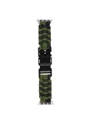 For Apple Watch 10 46mm / Ultra 2 / Ultra 49mm / 9 8 7 45mm / SE (2023) SE (2022) SE 6 5 4 44mm / 3 2 1 42mm Watch Band Nylon Rope Strap - Army Green+Black