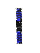 For Apple Watch 10 46mm / Ultra 2 / Ultra 49mm / 9 8 7 45mm / SE (2023) SE (2022) SE 6 5 4 44mm / 3 2 1 42mm Watch Band Nylon Rope Strap - Blue+Black