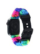 For Apple Watch 10 46mm / Ultra 2 / Ultra 49mm / 9 8 7 45mm / SE (2023) SE (2022) SE 6 5 4 44mm / 3 2 1 42mm Watch Band Nylon Rope Strap - Multi-Color