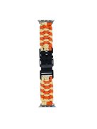 For Apple Watch 10 46mm / Ultra 2 / Ultra 49mm / 9 8 7 45mm / SE (2023) SE (2022) SE 6 5 4 44mm / 3 2 1 42mm Watch Band Nylon Rope Strap - Orange+Yellow