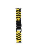 For Apple Watch 10 46mm / Ultra 2 / Ultra 49mm / 9 8 7 45mm / SE (2023) SE (2022) SE 6 5 4 44mm / 3 2 1 42mm Watch Band Nylon Rope Strap - Yellow+Black