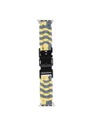 For Apple Watch 10 46mm / Ultra 2 / Ultra 49mm / 9 8 7 45mm / SE (2023) SE (2022) SE 6 5 4 44mm / 3 2 1 42mm Watch Band Nylon Rope Strap - Yellow+Grey