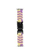 For Apple Watch 10 46mm / Ultra 2 / Ultra 49mm / 9 8 7 45mm / SE (2023) SE (2022) SE 6 5 4 44mm / 3 2 1 42mm Watch Band Nylon Rope Strap - Yellow+Purple