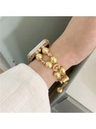 For Apple Watch 10 46mm / Ultra 2 / Ultra 49mm / 9 8 7 45mm / SE (2023) SE (2022) SE 6 5 4 44mm / 3 2 1 42mm Watch Band Pearls Bracelet - Gold