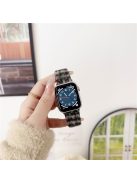 For Apple Watch 10 46mm / Ultra 2 / Ultra 49mm / 9 8 7 45mm / SE (2023) SE (2022) SE 6 5 4 44mm / 3 2 1 42mm Watch Band Plush Wrist Strap - Black+Grey