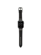 For Apple Watch 10 46mm / Ultra 2 / Ultra 49mm / 9 8 7 45mm / SE (2023) SE (2022) SE 6 5 4 44mm / 3 2 1 42mm Watch Band PU Leather - Black