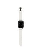 For Apple Watch 10 46mm / Ultra 2 / Ultra 49mm / 9 8 7 45mm / SE (2023) SE (2022) SE 6 5 4 44mm / 3 2 1 42mm Watch Band PU Leather - White